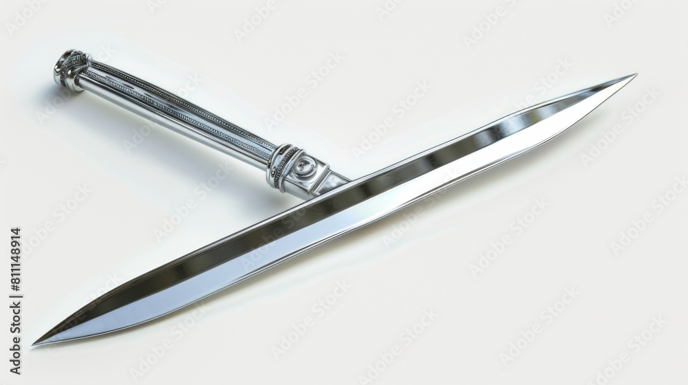 3D realistic image of a letter opener, clean lighting, isolated on background 3D realistic image of a letter opener, clean lighting, isolated on background