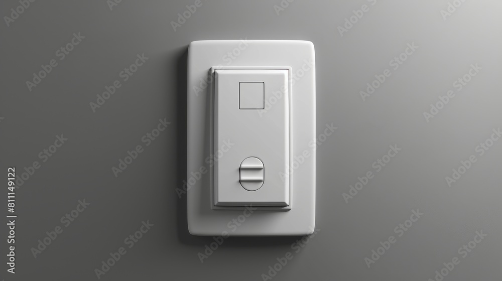 3D realistic image of a light switch, clean lighting, isolated on background 3D realistic image of a light switch, clean lighting, isolated on background