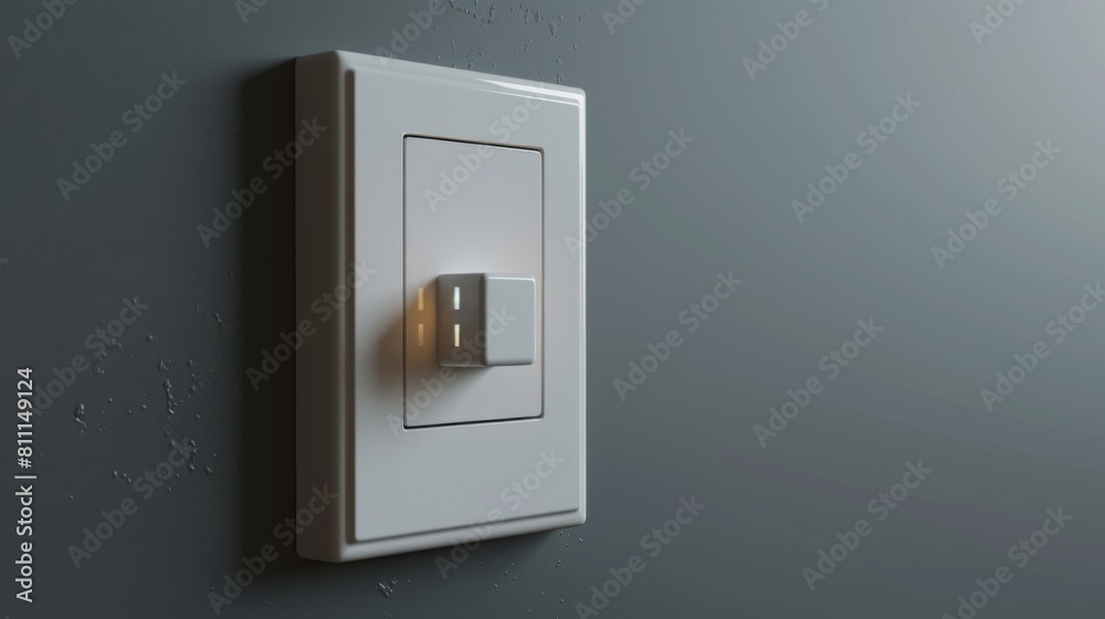 3D realistic image of a light switch, clean lighting, isolated on background 3D realistic image of a light switch, clean lighting, isolated on background