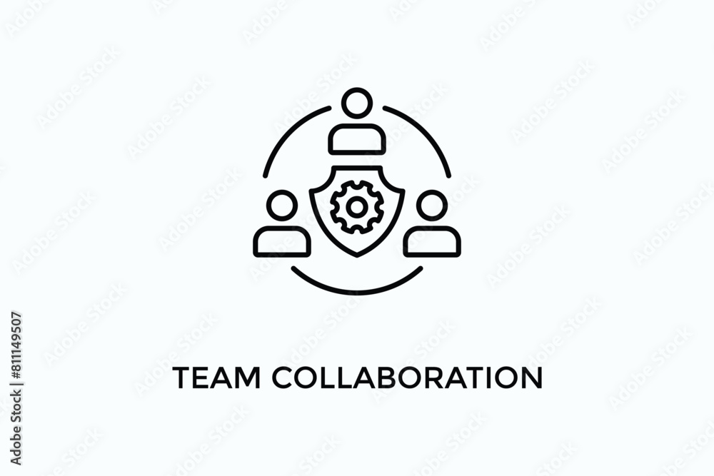 Obraz premium Team Collaboration Vector Icon Or Logo Illustration