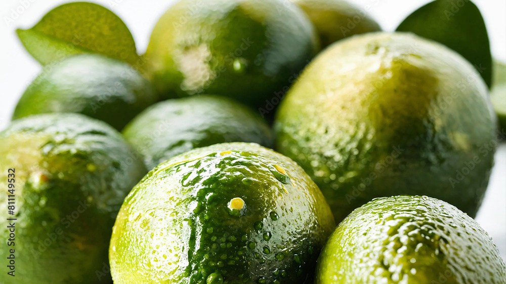 Macro lime on white background 16:9 with copyspace Macro lime on white background 16:9 with copyspace