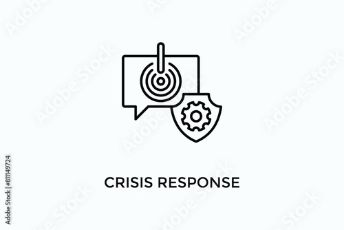 Crisis Response Vector Icon Or Logo Illustration