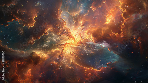 Cosmic Chromatics Colorful Galactic Wallpaper
