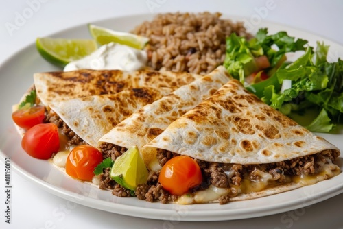 Appetizing Quesadilla Bar with Fresh Toppings and Golden Brown Tortillas