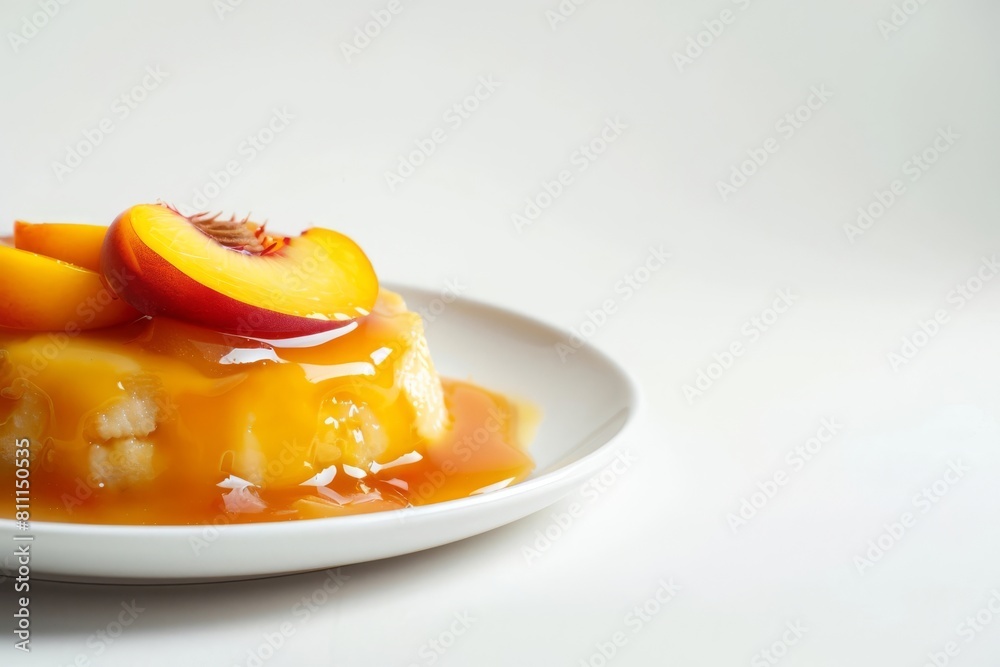 Creamy Peach Delight: Dessert with Sweetened Condensed Milk