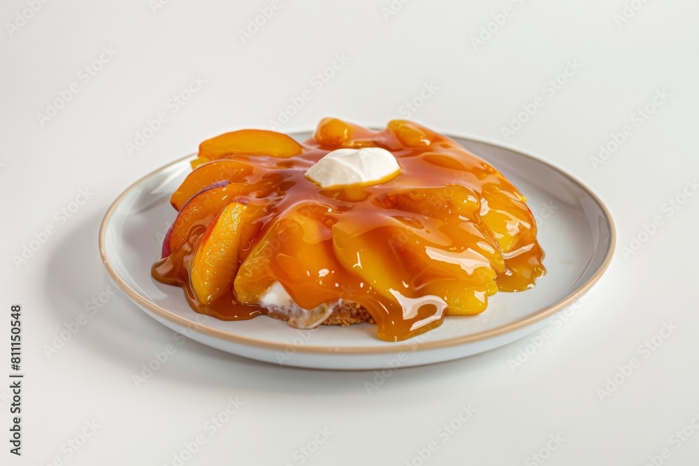 Peachy Bliss: Chilled Dessert with Canned Peaches and Peach Tea