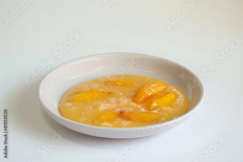 Creamy Peachy Delight: Chilled Dessert with Canned Peaches