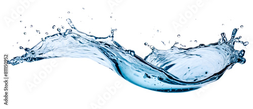 Water splash flying isolated against a transparent background