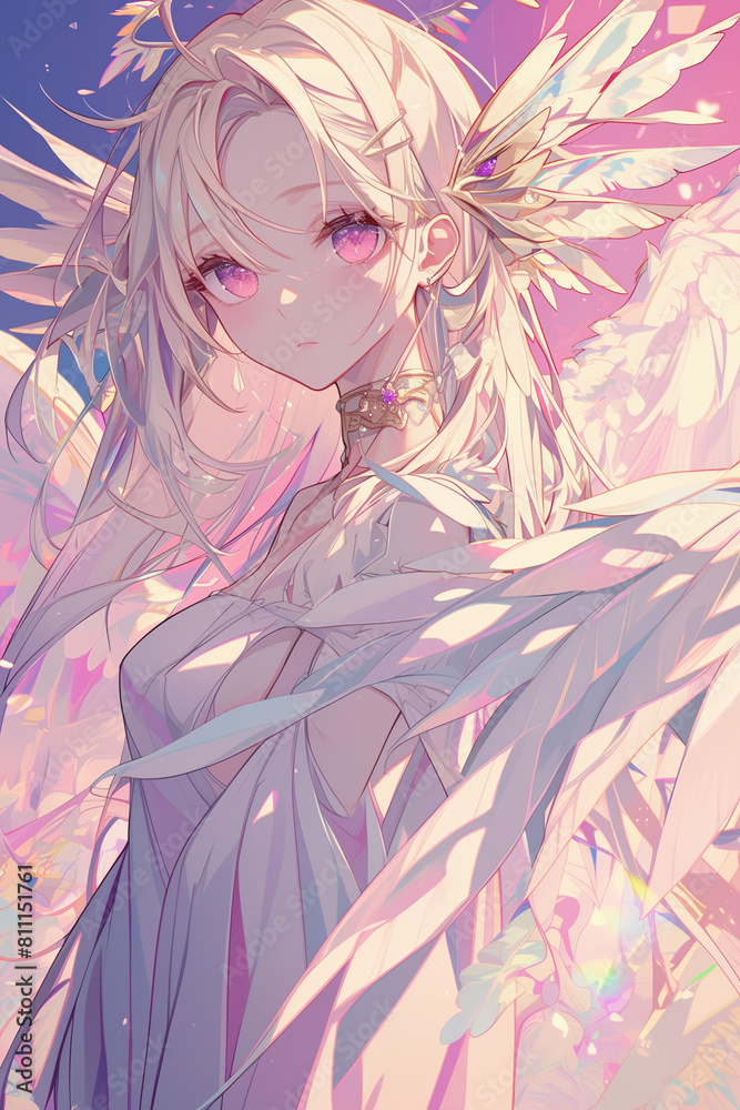 beautiful female angel with blonde hair