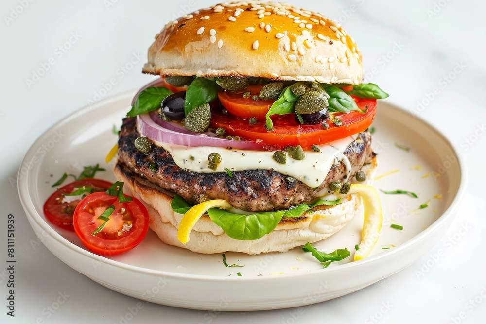Exquisite Culinary Creation: The Perfect Burger Exquisite Culinary Creation: The Perfect Burger