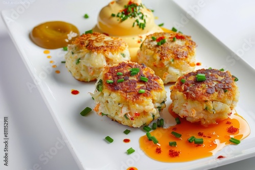 Luxurious Lump Crab Cakes with Vibrant Orange Sauce