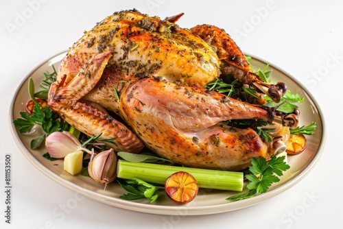 Delightful Roasted Turkey with Fresh Herbs and Aromatic Spices
