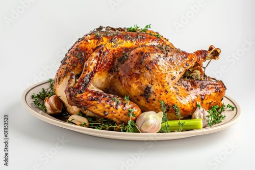 Tasty Thanksgiving Turkey with Fresh Herbs and Aromatics