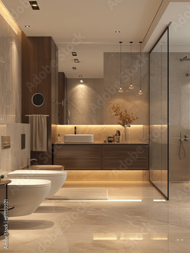 Interior design of Luxury bathroom
