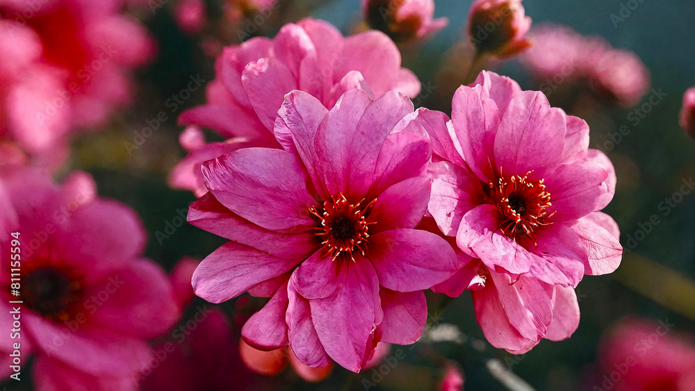 Beautiful pink flowers 16:9 with copyspace Beautiful pink flowers 16:9 with copyspace