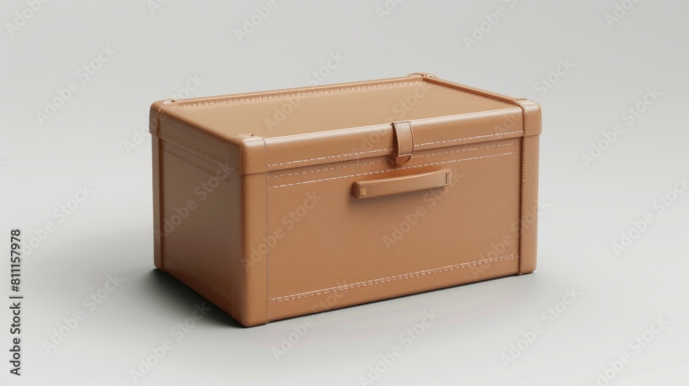 3D realistic image of a storage box, clean lighting, isolated on background 3D realistic image of a storage box, clean lighting, isolated on background