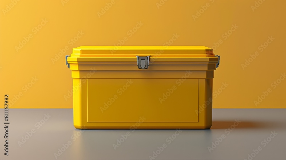 3D realistic image of a storage box, clean lighting, isolated on background 3D realistic image of a storage box, clean lighting, isolated on background