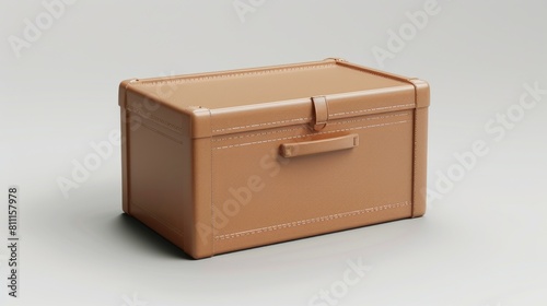 3D realistic image of a storage box, clean lighting, isolated on background