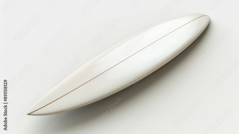 3D realistic image of a surfboard, clean lighting, isolated on background 3D realistic image of a surfboard, clean lighting, isolated on background