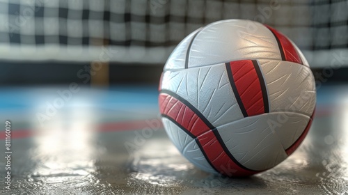 3D realistic image of a volleyball  clean lighting  isolated on background