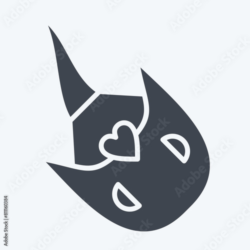 Icon Horseshoe Crab. related to Seafood symbol. glyph style. simple design illustration