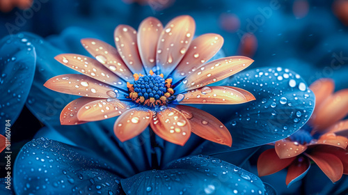 Fascinating macro world: close-up of a colorful flower