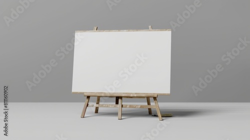 3D realistic image of a whiteboard, clean lighting, isolated on background