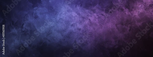  Dark Blue and Purple Gradient Background with Rough Texture, Neon Lights, Abstract Dark Tones  © ZY