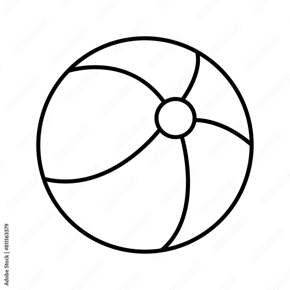 inflatable ball. Vector illustration in doodle style. inflatable ball. Vector illustration in doodle style.