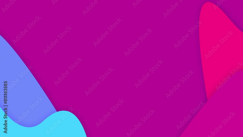 2D flat Animation 4K multicolored retro style background abstract art with waves. Copy space backdrop