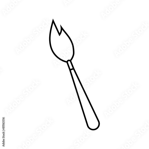 Paint brush. Vector illustration in doodle style.
