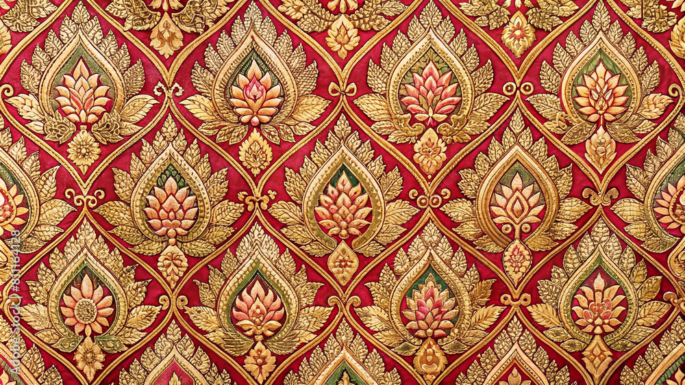 Beautiful unique Thai fabric patterns.