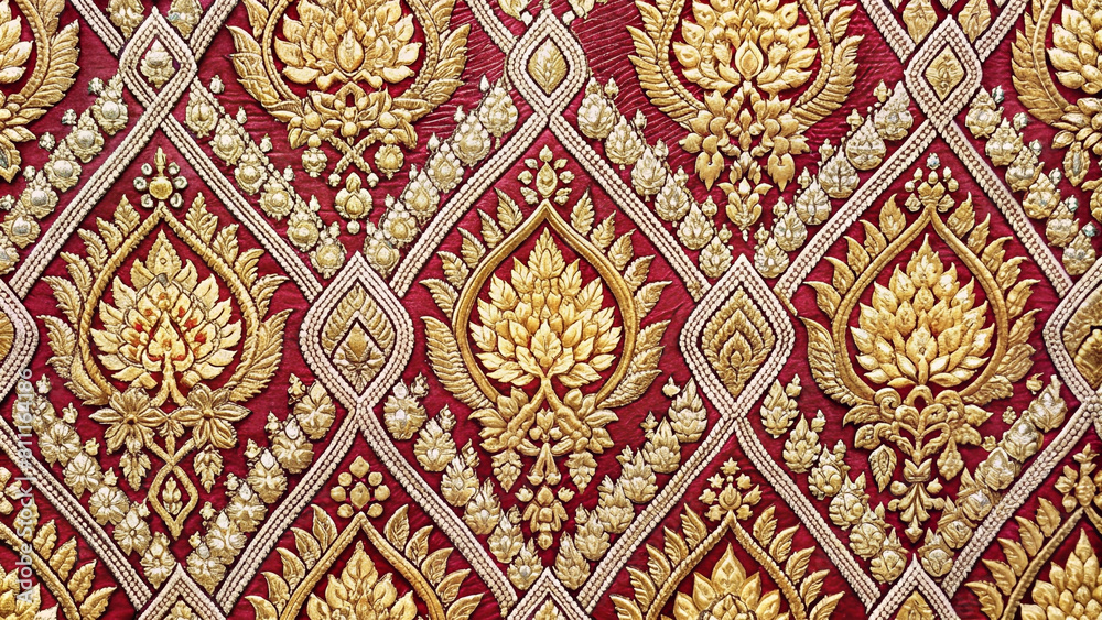 Beautiful unique Thai fabric patterns.