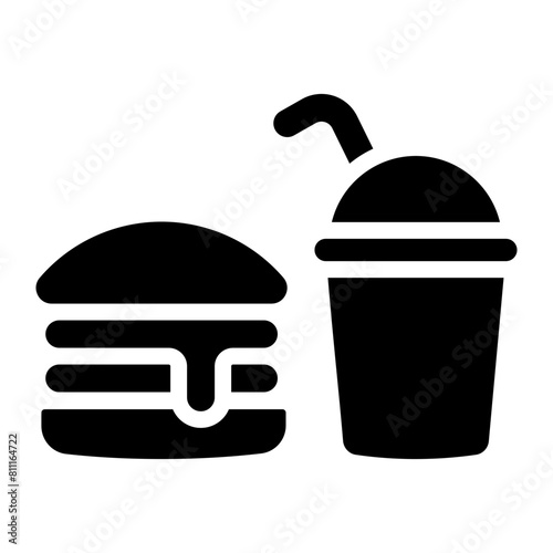 fast food glyph icon