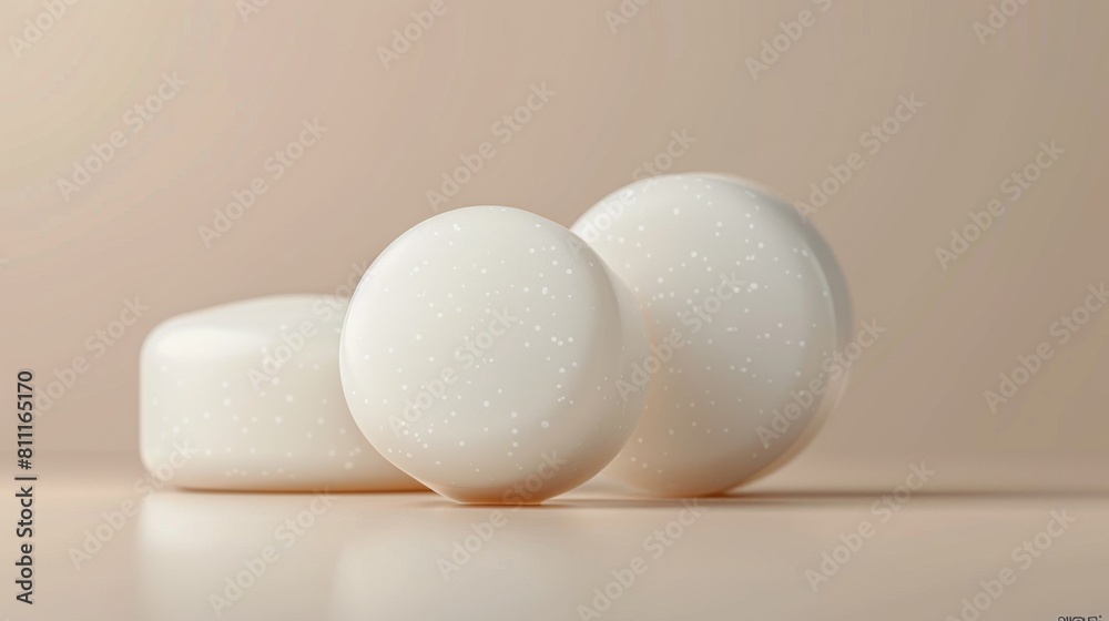3D realistic image of soap, clean lighting, isolated on background 3D realistic image of soap, clean lighting, isolated on background