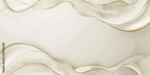 A white background with a gold and silver swirl. The swirl is made up of small dots. The background is very simple and clean