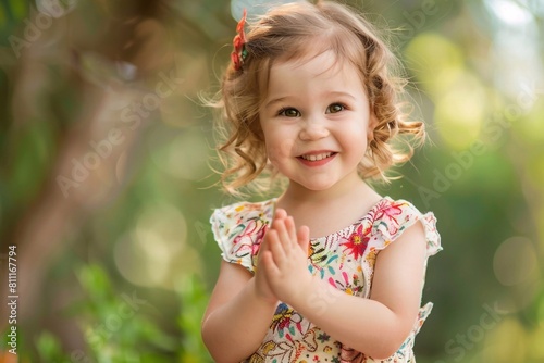 Little cute girl in dress
