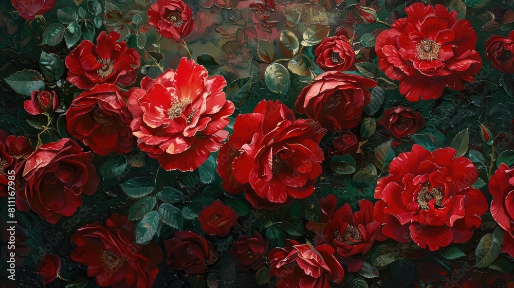 From the exquisite OFFSET Collection The intricate beauty of vibrant red roses From the exquisite OFFSET Collection The intricate beauty of vibrant red roses