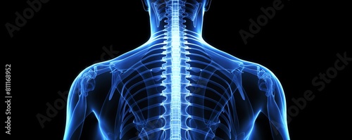 Clinical Xray of the human spine from a lateral view.