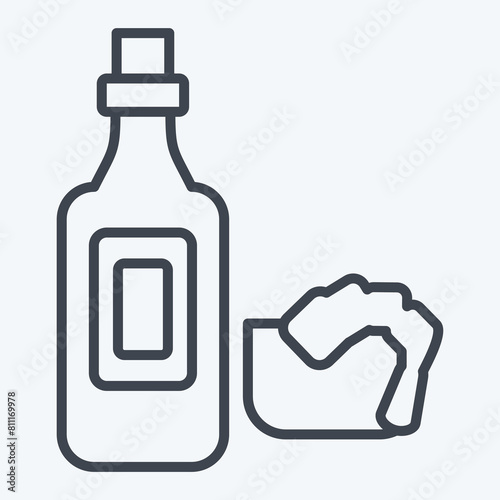 Icon Seafood Sauce. related to Seafood symbol. line style. simple design illustration