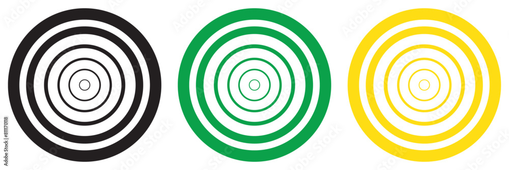 Target destination icon set. Aim sniper shoot group. Focus cursor bull eye mark collection. Vector isolated on white Target destination icon set. Aim sniper shoot group. Focus cursor bull eye mark collection. Vector isolated on white