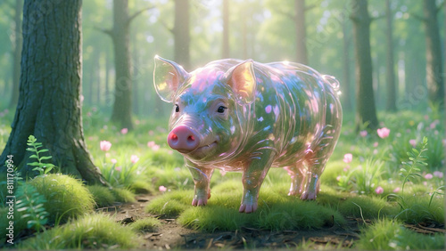 pig in the woods