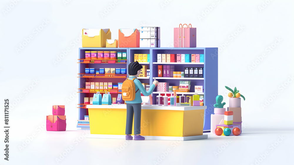 E commerce Manager Overseeing Online Sales: Analyzing Performance Data for Marketing Strategies in Isometric 3D Business Flat Illustration