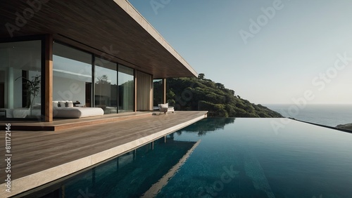 simple modern luxury home design with pool © Arch Design