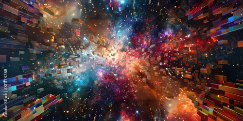 A space filled with lots of colorful objects. Suitable for various creative projects