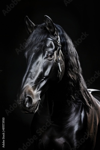 Sleek Symmetry: Enigmatic Horse Silhouette