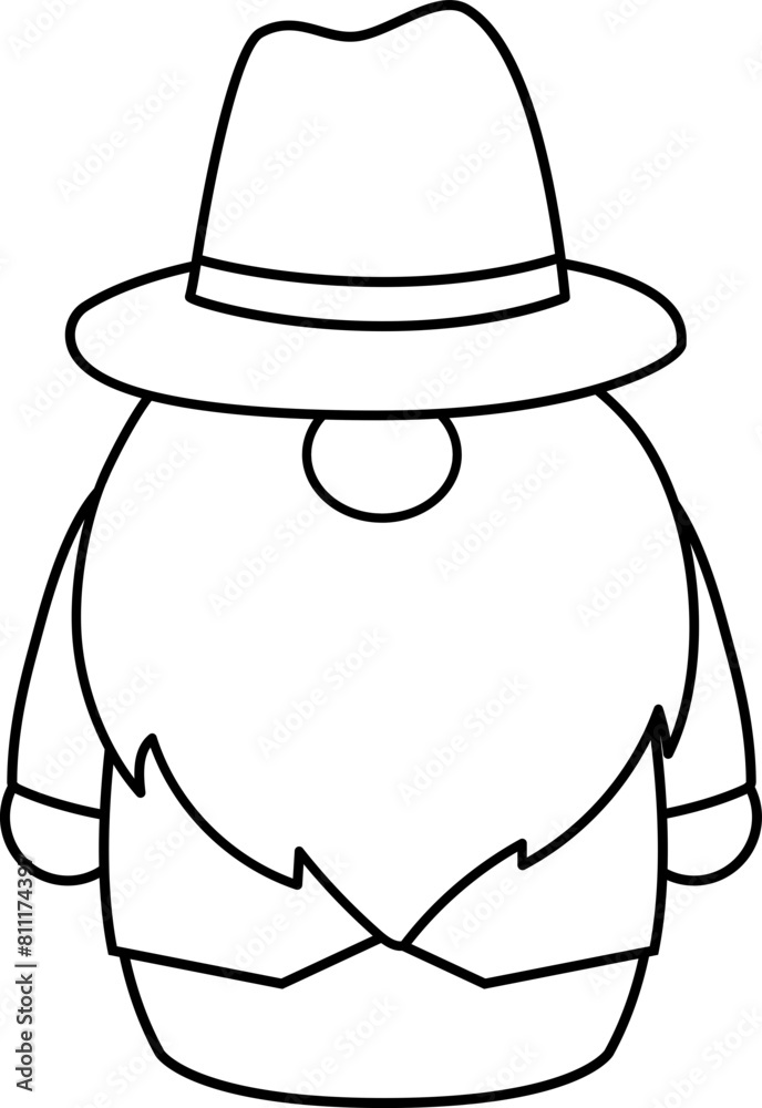 Father's Day gnome outline Father's Day gnome outline
