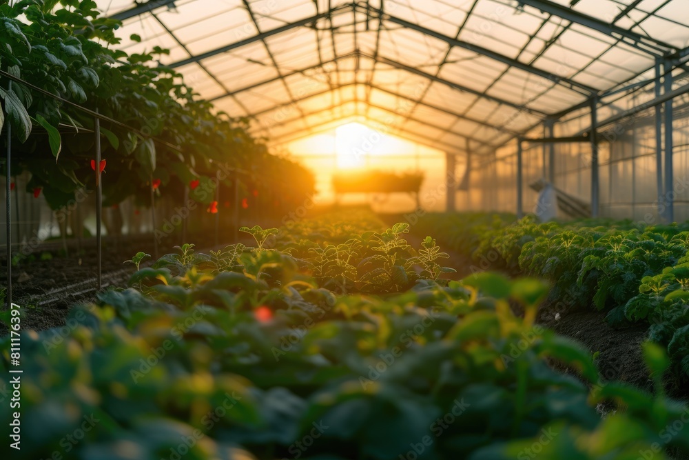 Diverse Crop Fields in the Early Morning