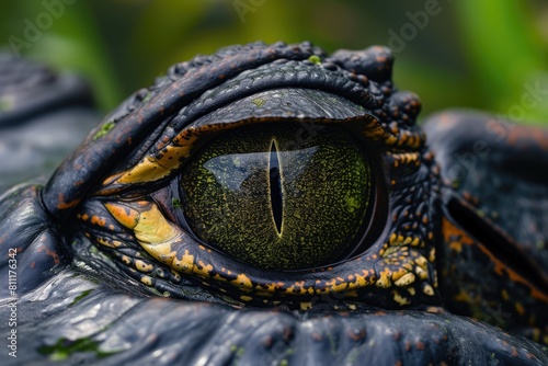 Nature's Magnification: Alligator Eye Macro Photography © Luba