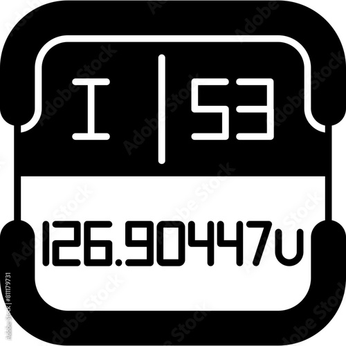 Iodine Periodic Table Element Icon